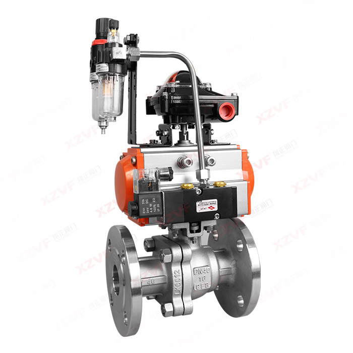 Pneumatic flange ball valve