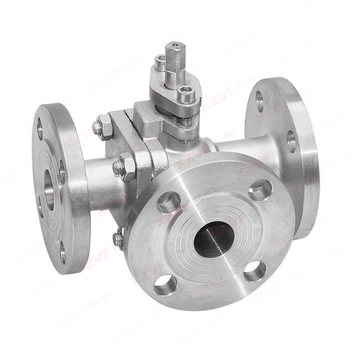 National standard flange three-way ball valve