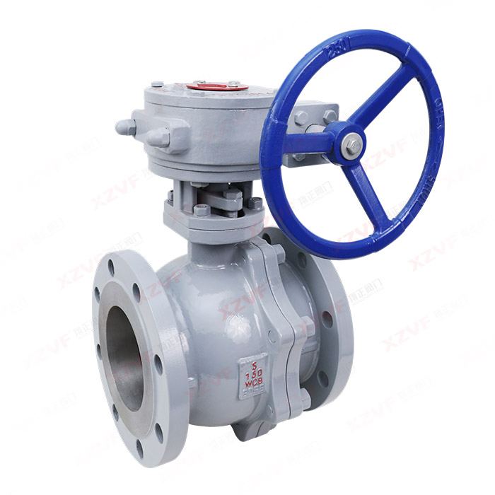 American standard worm gear flange ball valve
