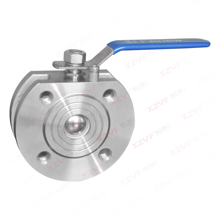 Clamp thin ball valve